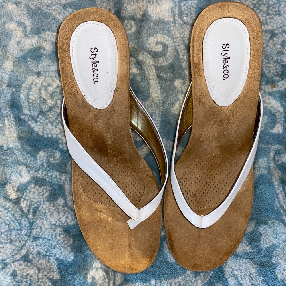 Style and Co Sparkly Wedges